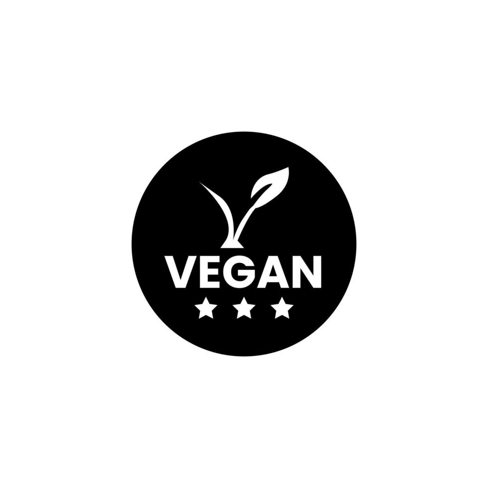 Vegan Icon Vector, Vegan No Meat, CBD Label Related Icons, Fresh, Natural and Isolated On White Background vector