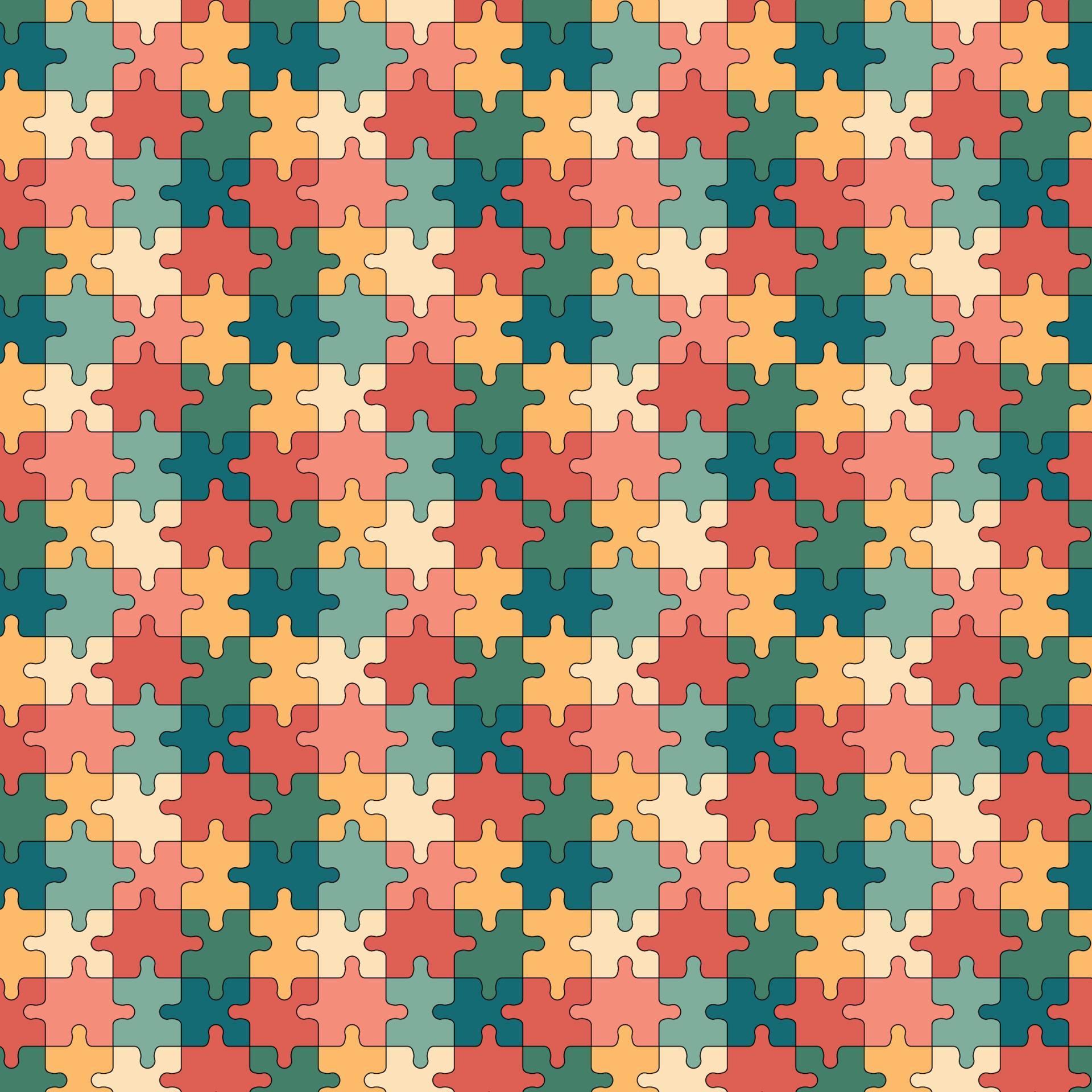 Petro puzzles pattern Seamless background with colorful puzzle pieces Petro puzzles pattern Seamless background with colorful puzzle pieces