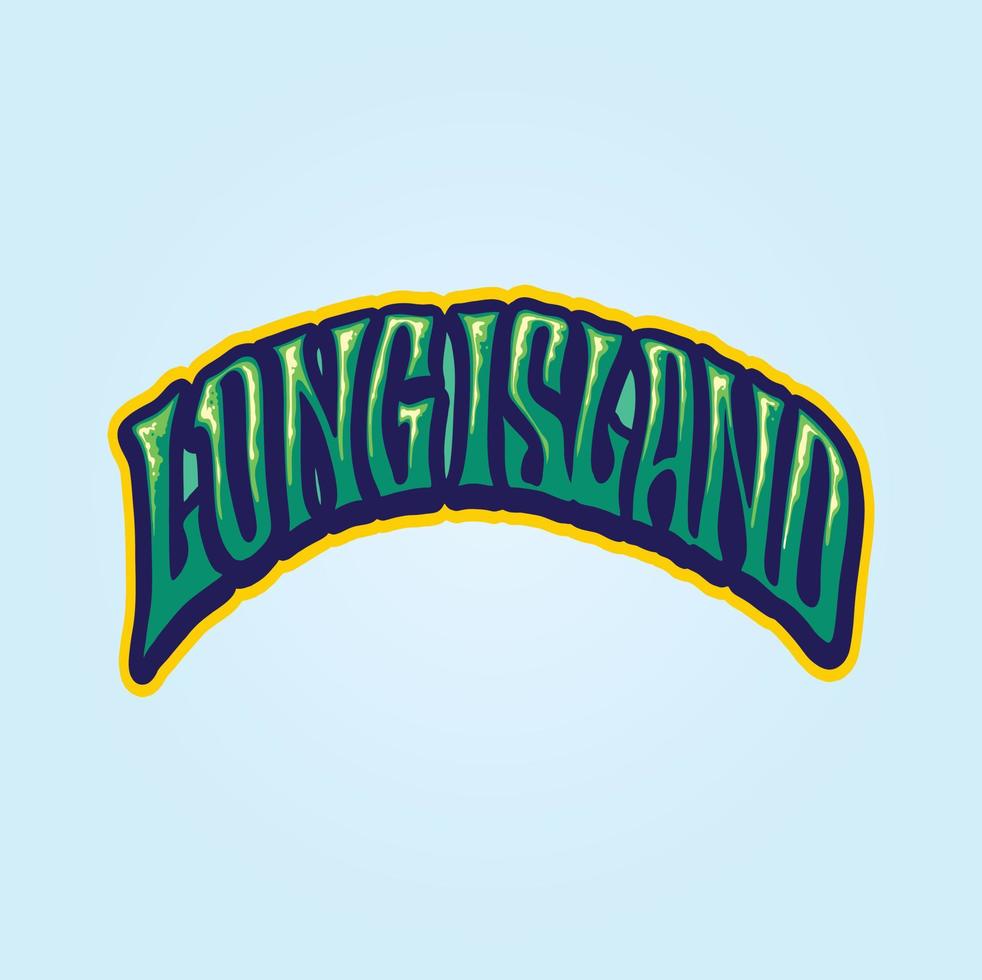 long island lettering word illustration vector ilustraciones para su logotipo de trabajo, camisetas de mercadería de mascotas, pegatinas y diseños de etiquetas, afiches, tarjetas de felicitación que anuncian empresas comerciales o marcas.