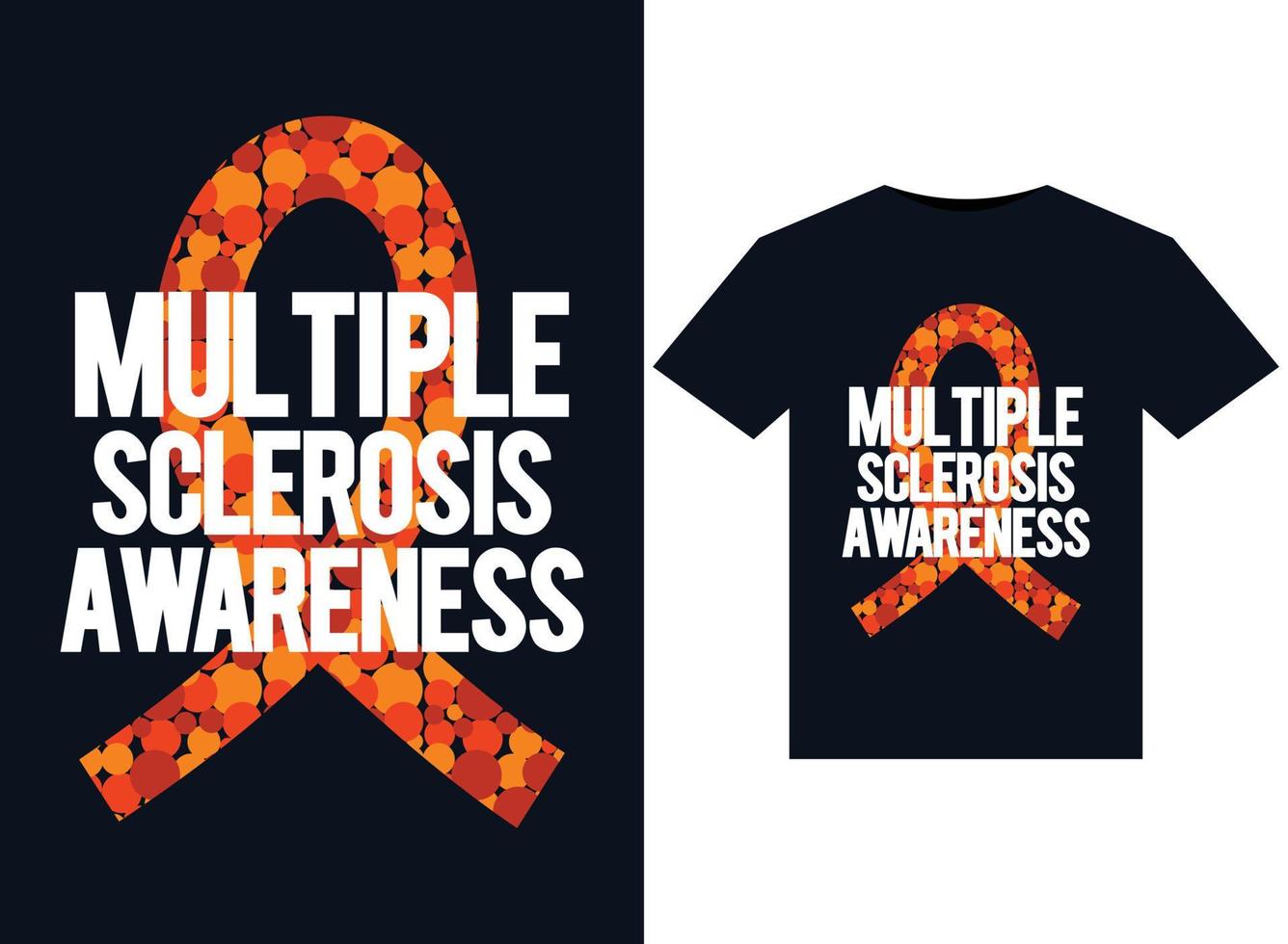 Multiple Sclerosis Awareness illustrations for print-ready T-Shirts design vector