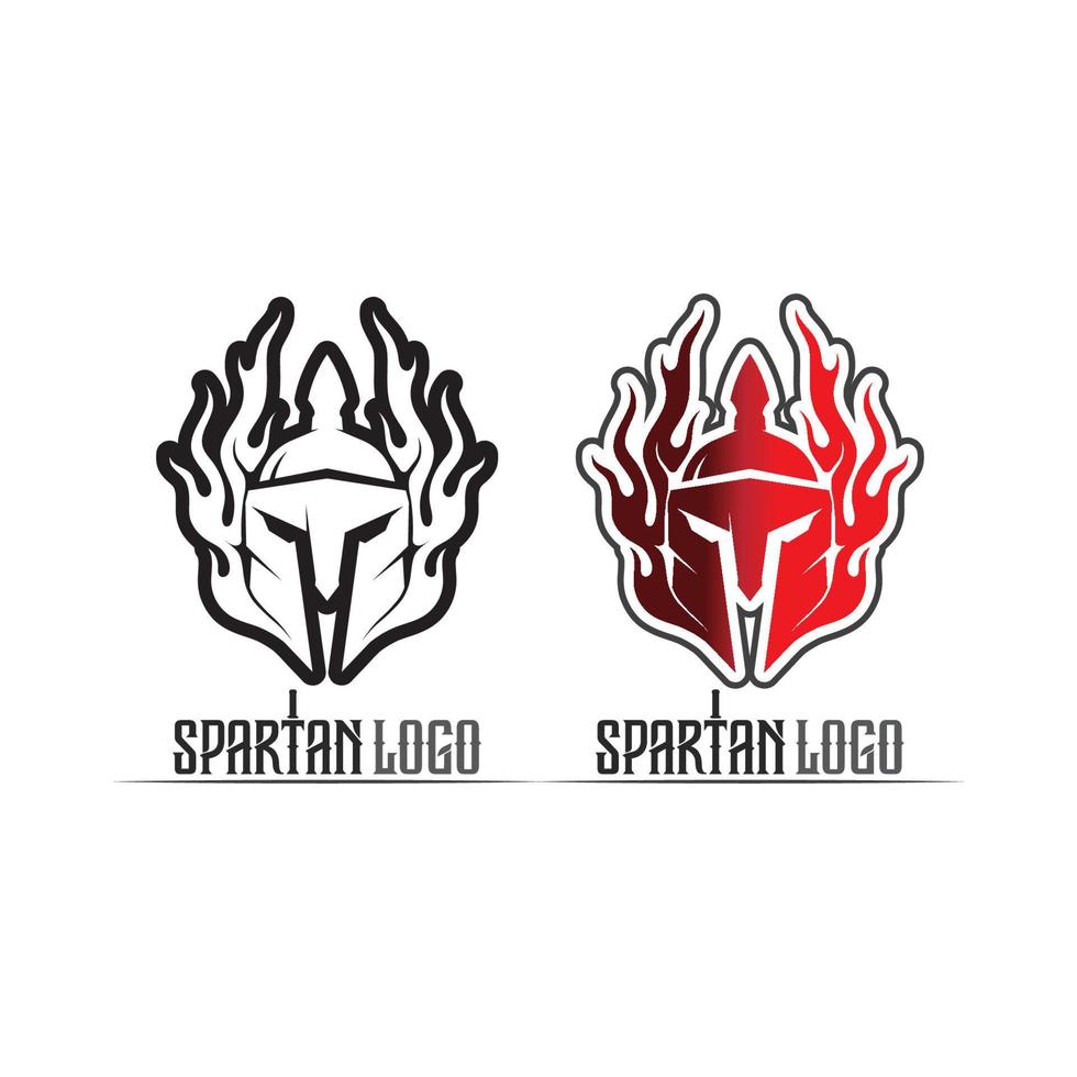 spartan and gladiator logo icon designs vector set