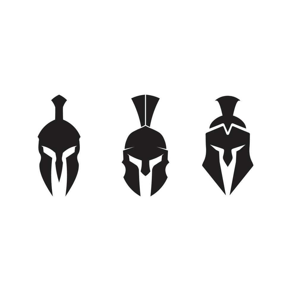 vector de diseño de icono de logotipo de casco espartano y gladiador