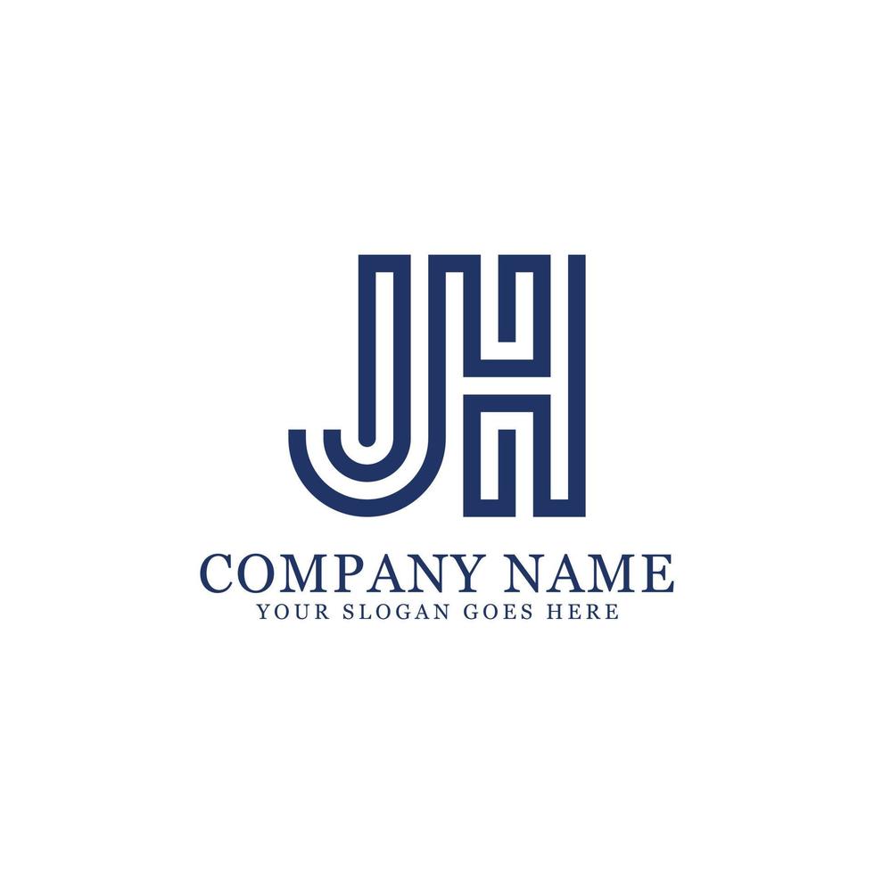 JH monogram logo inspirations, letters logo template vector