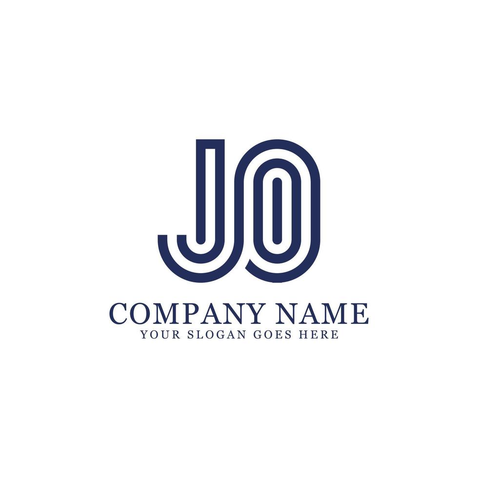 JO monogram logo inspirations, letters logo template vector