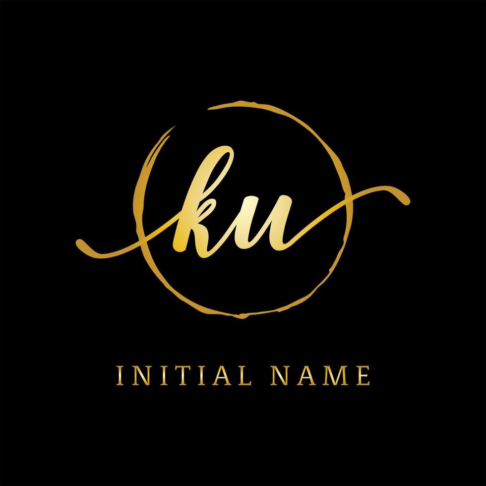 K U beauty logo inspiration, luxury logo design vector