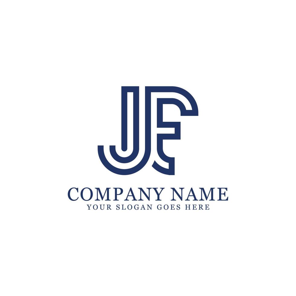 JF monogram logo inspirations, letters logo template vector