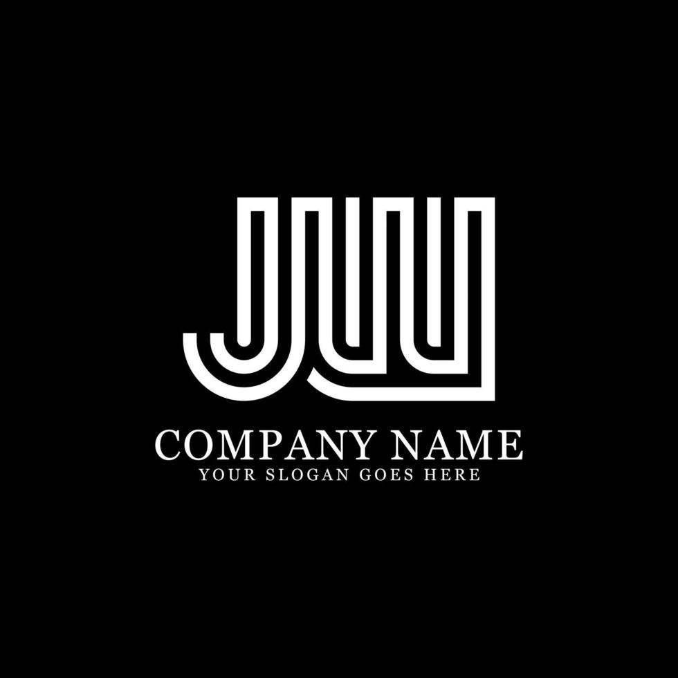 JW monogram logo inspirations, letters logo template vector