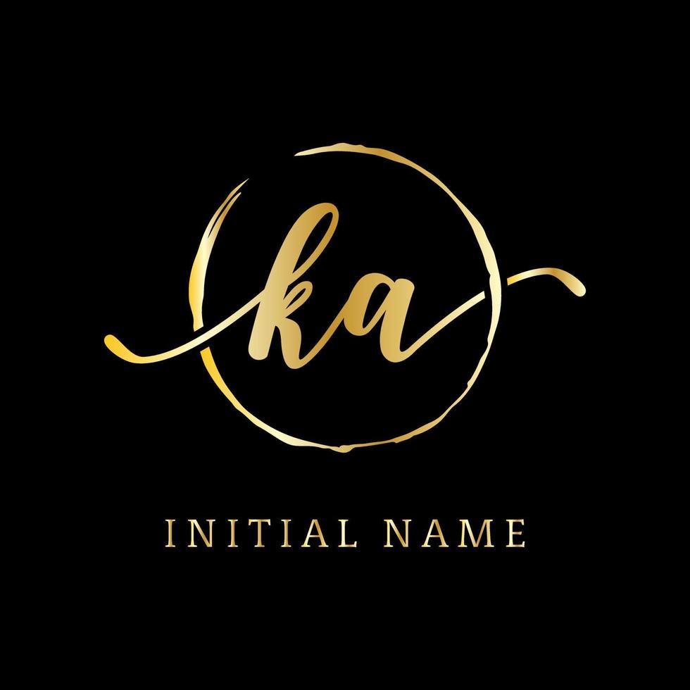 K A beauty logo inspiration, luxury logo design vector