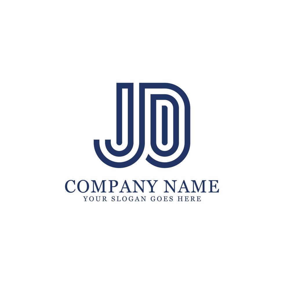 JD monogram logo inspirations, letters logo template vector