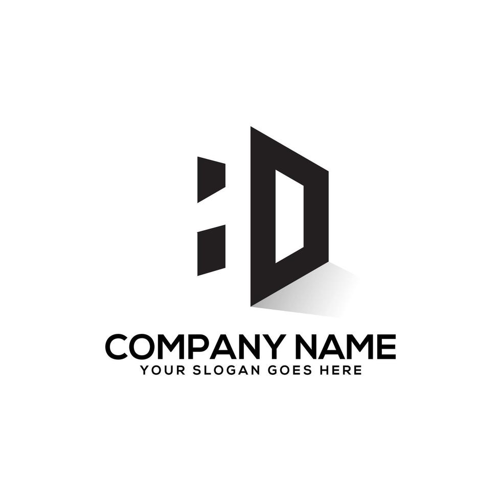 Hexagonal HD initial letter logo design with negative space style , perfect for business and finance company name,industry etc vector