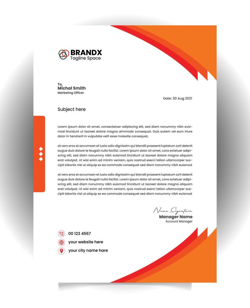 Letterhead design image vector