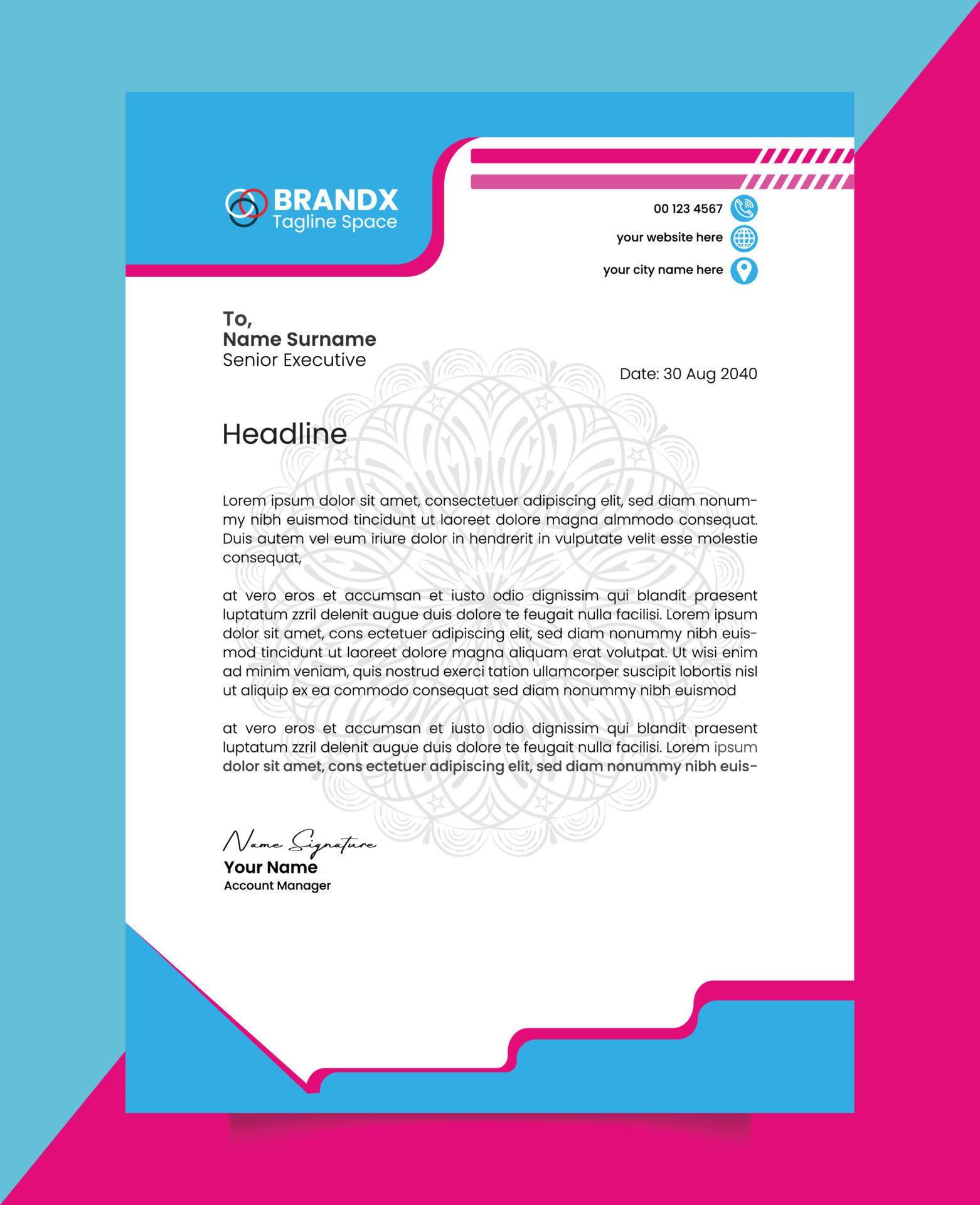 Business letterhead vector art 17266905 Vector Art at Vecteezy