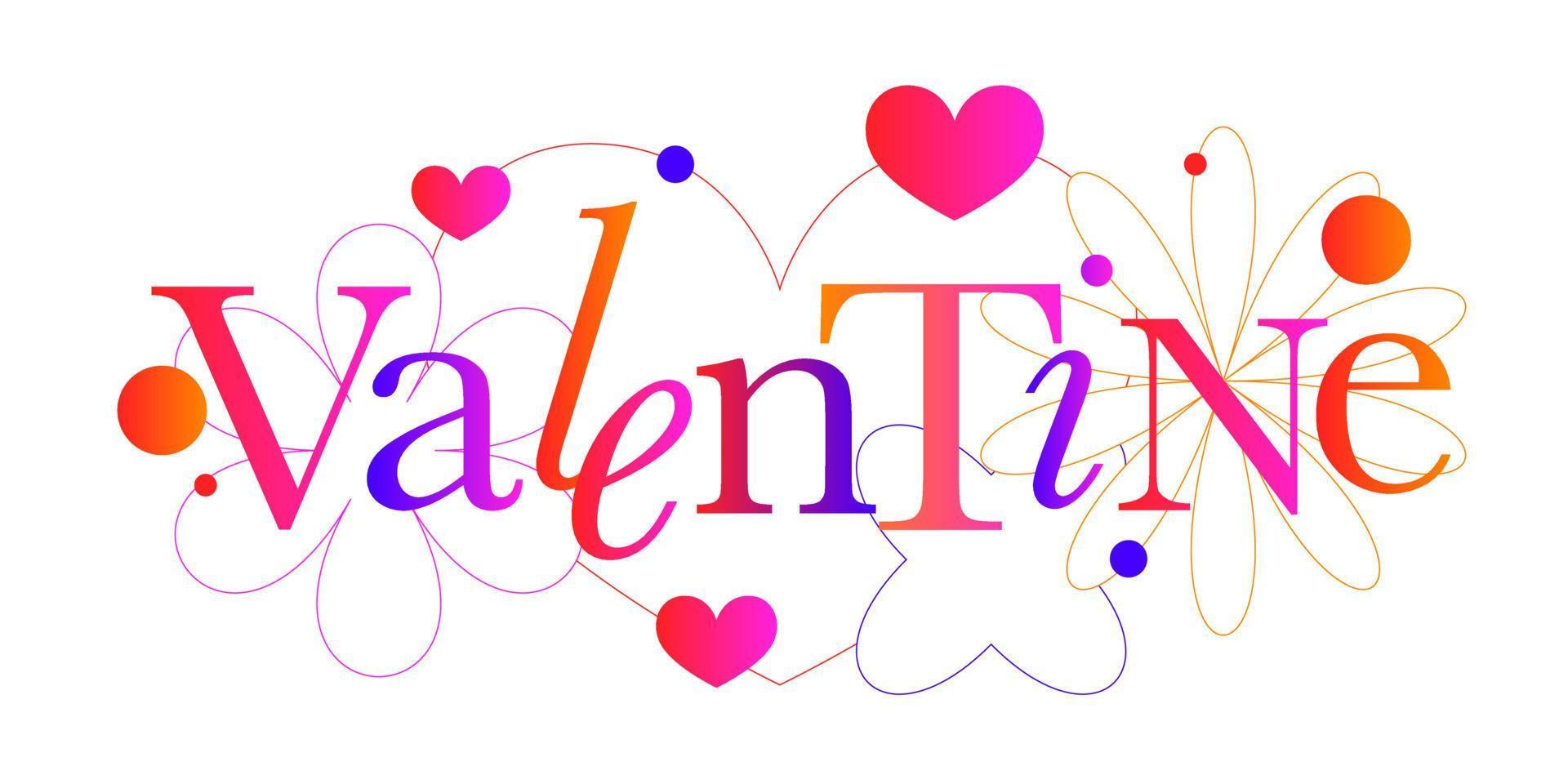 Happy valentines day modern classic style vector