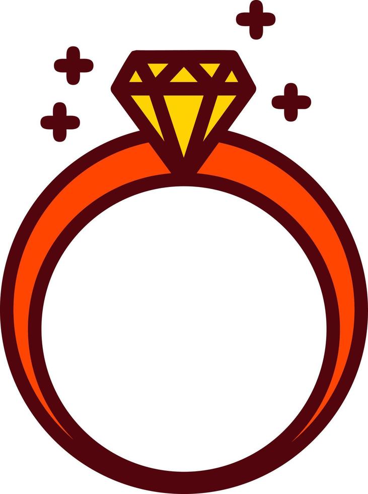 icono de vector de anillo de diamante