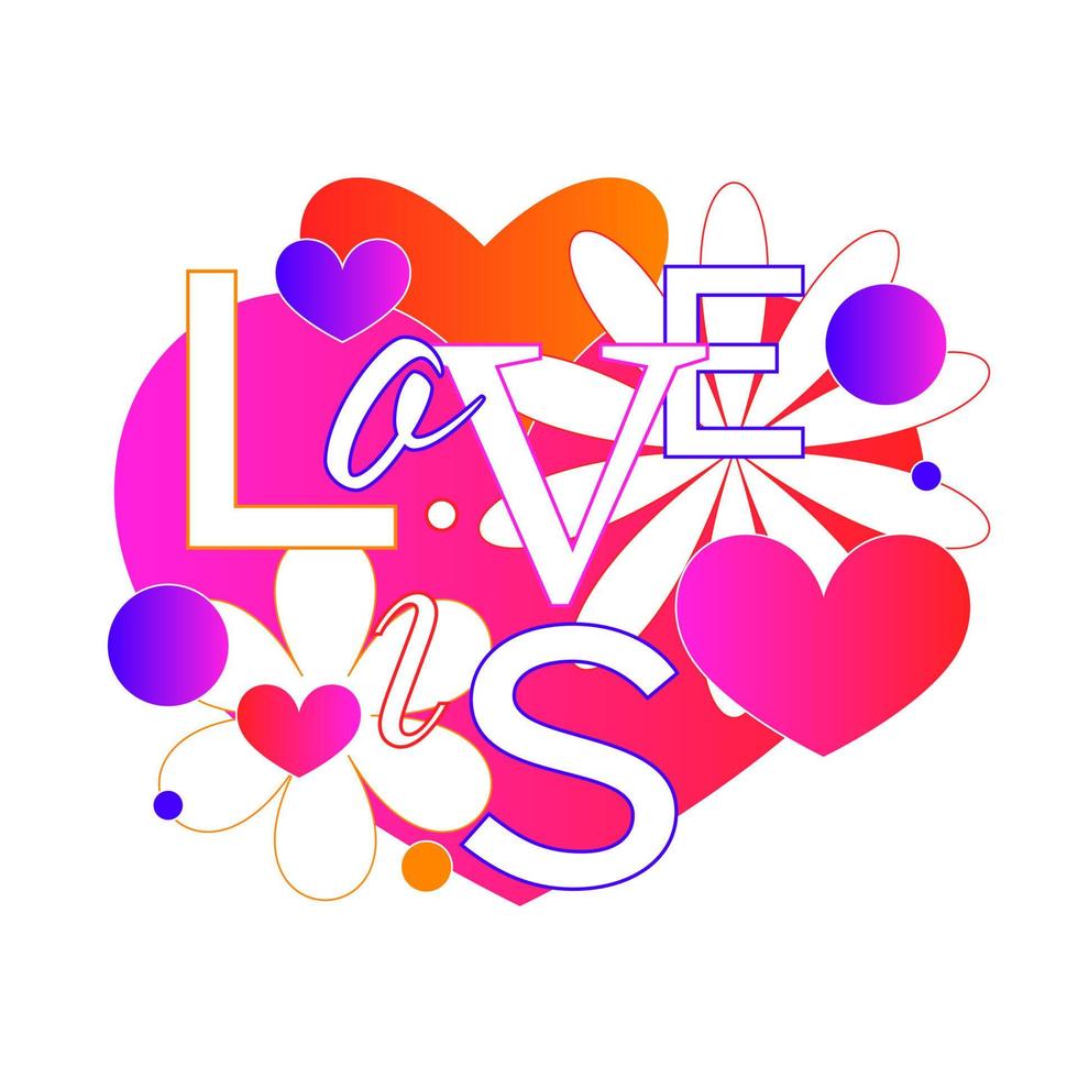 Happy valentines day modern classic style vector