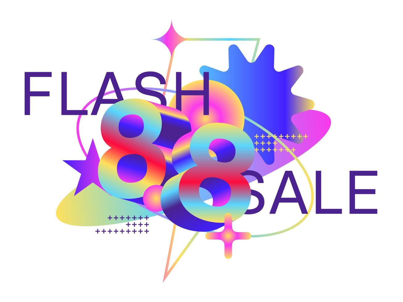 Flash sale promotion. Sale badge banner design vector
