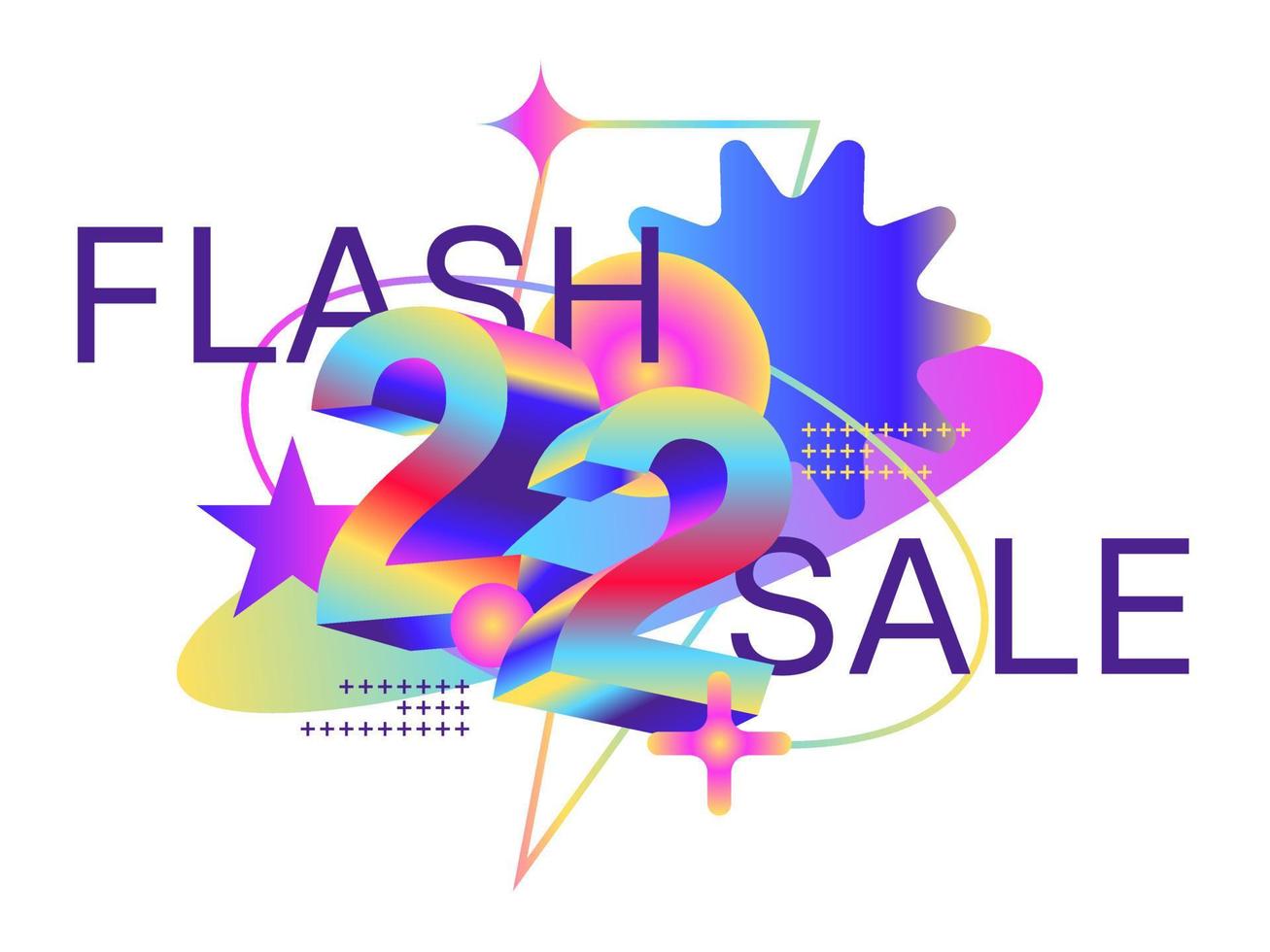 Flash sale promotion. Sale badge banner design vector