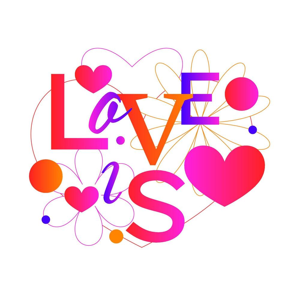 Happy valentines day modern classic style vector