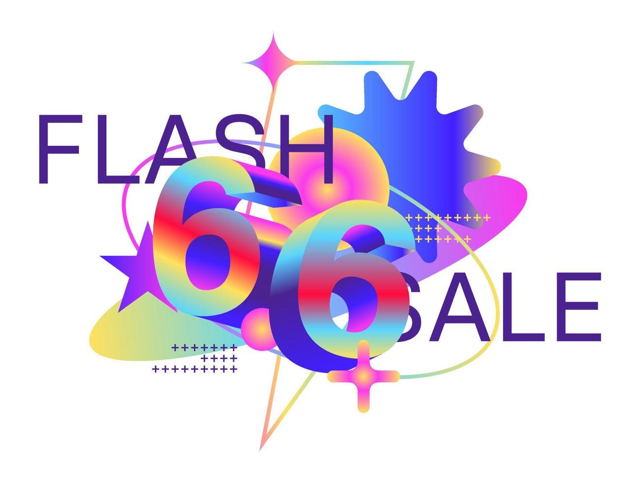 Flash sale promotion. Sale badge banner design vector