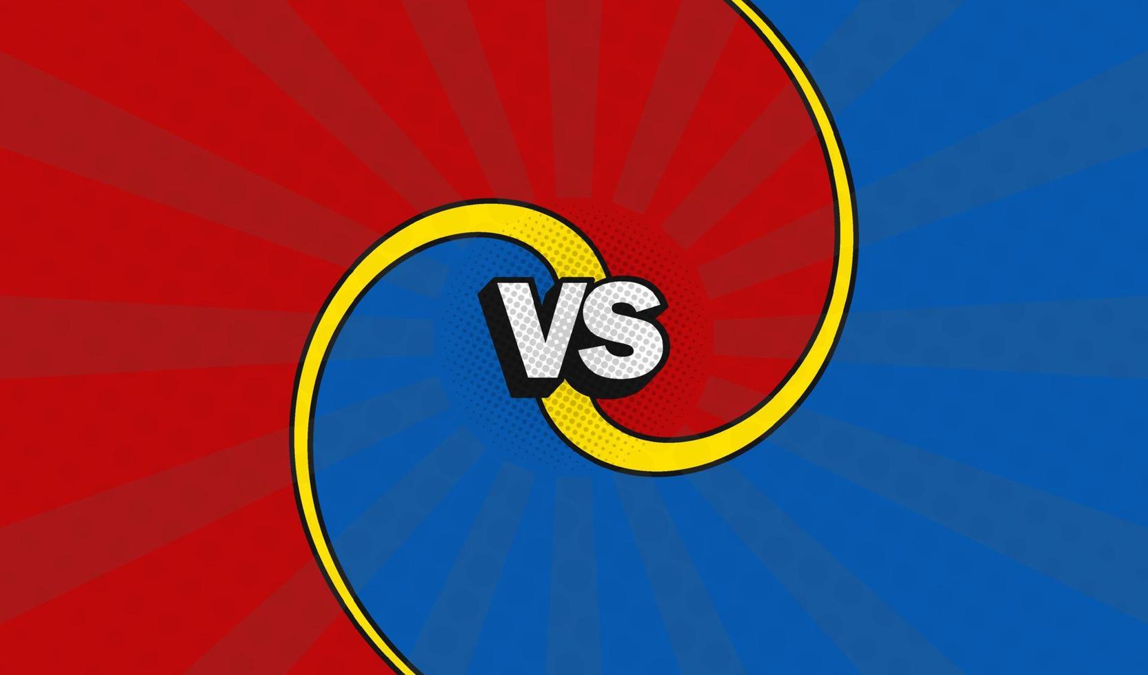 fondo versus, vs batalla fondo de pantalla semitono cómico vector