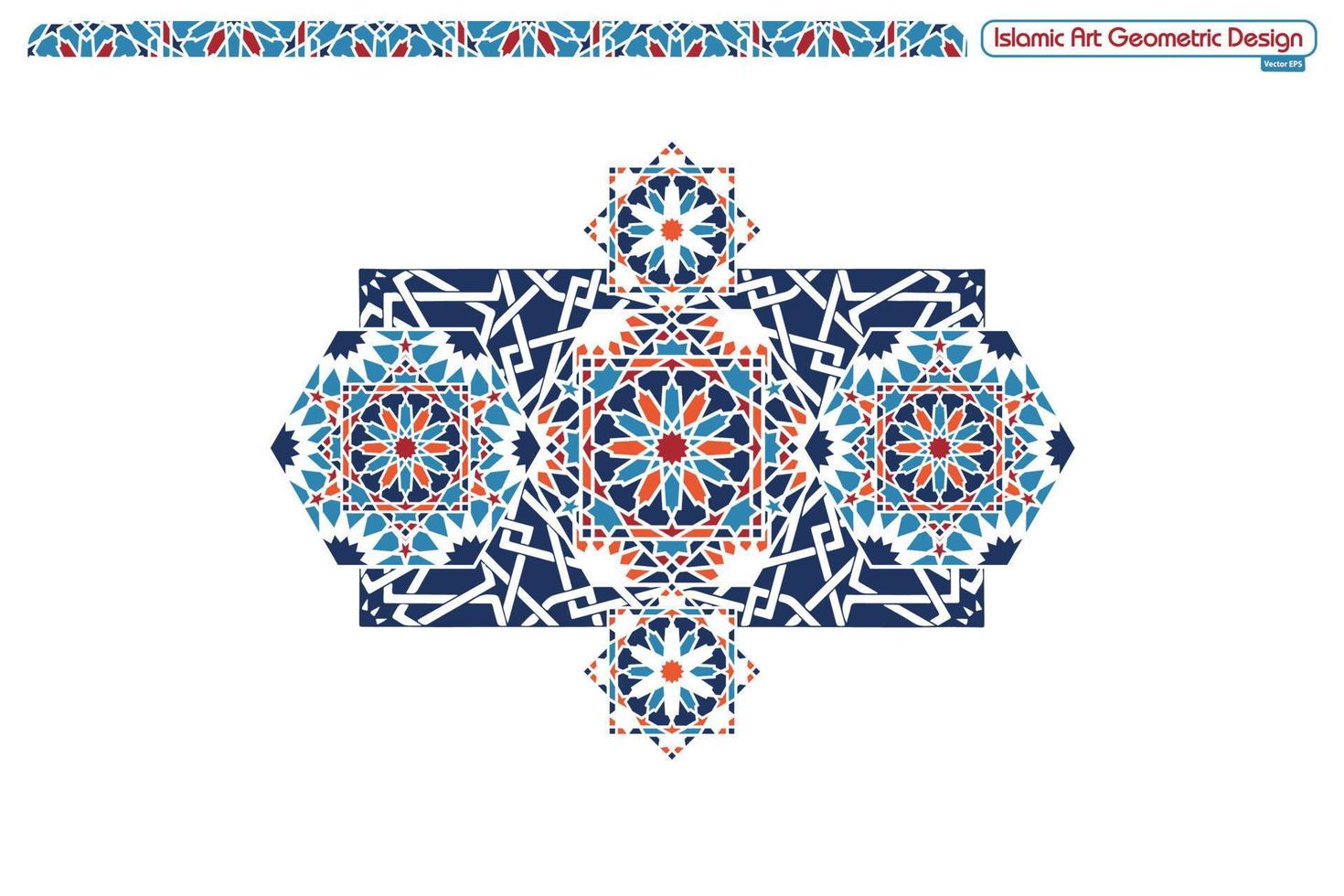 Vectores de islamic art geometric design