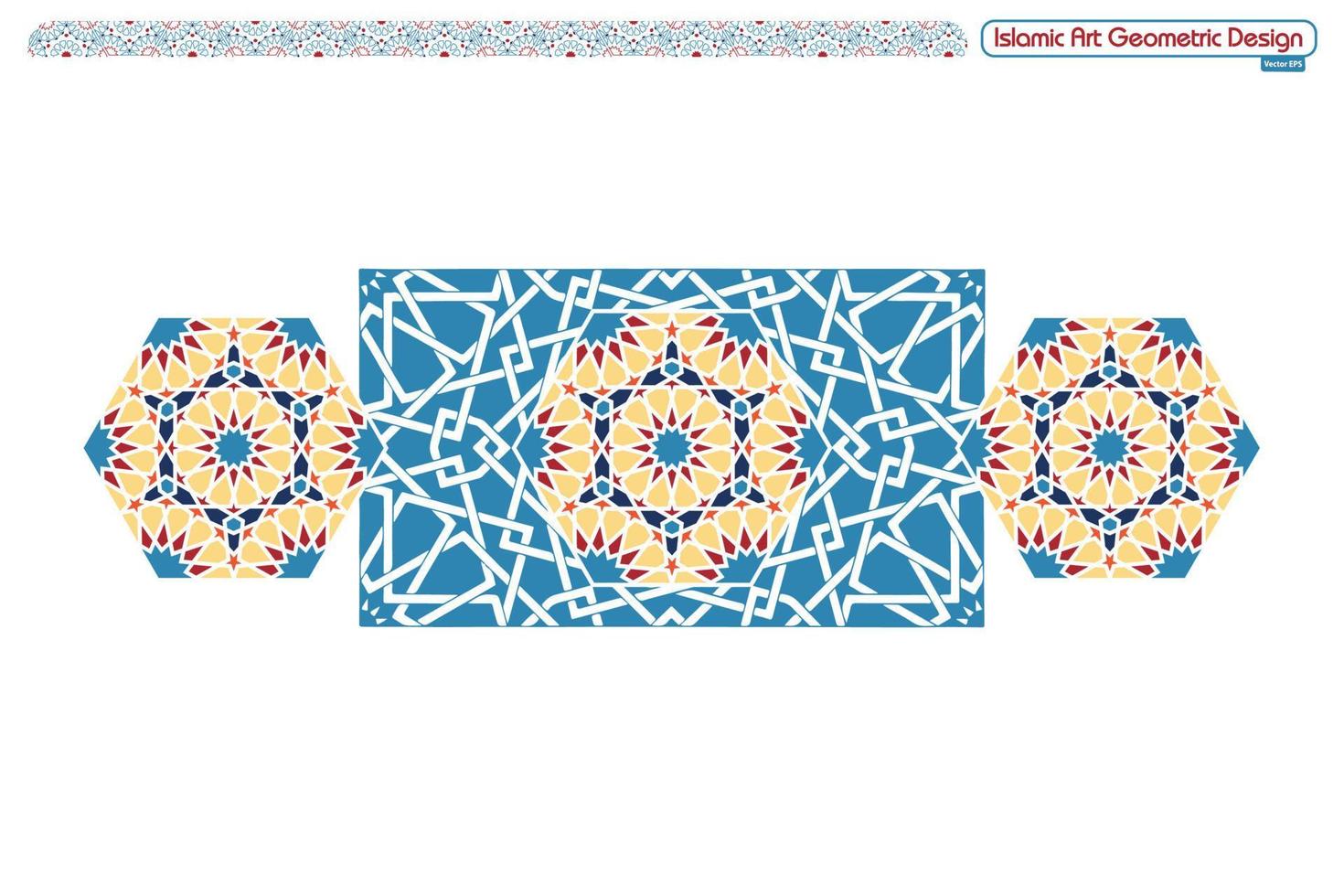 Islamic geometric decorative patterns, background collection, background islamic ornament vector image