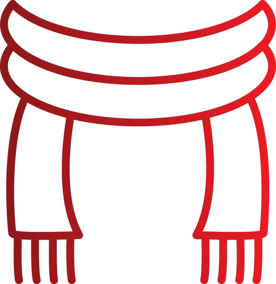 Winter Scarf Vector Icon