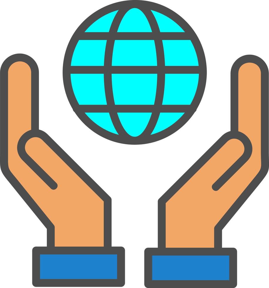 Hand With Earth Vector Icon