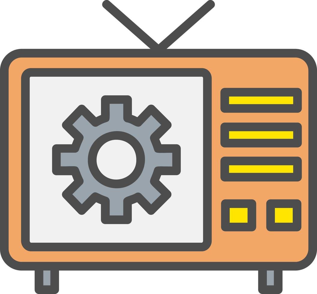 icono de vector de reparación de tv