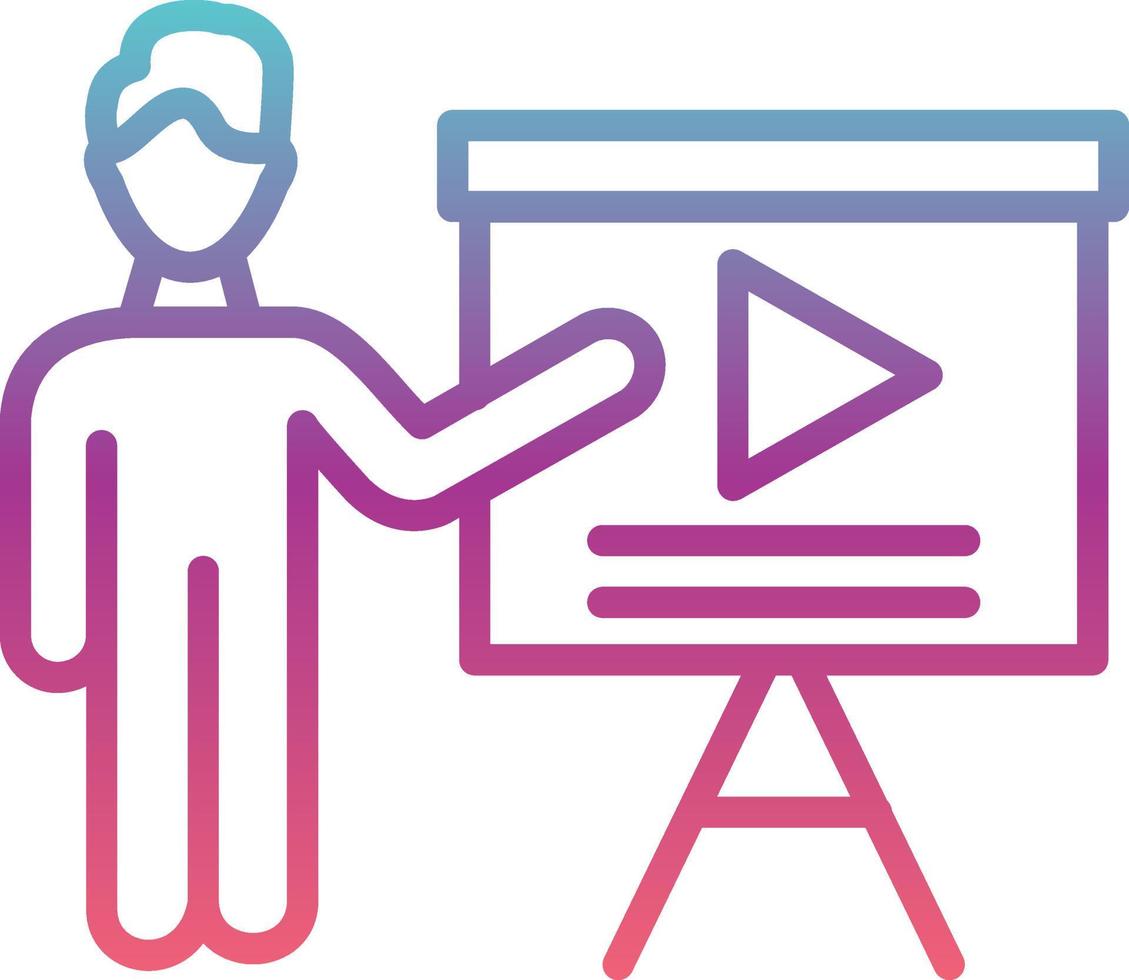 Video Presentation Vector Icon