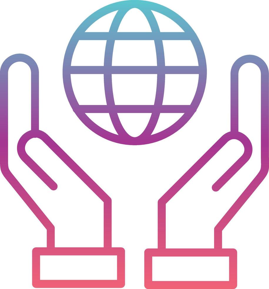 Hand With Earth Vector Icon
