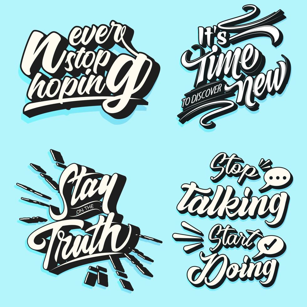 Hand drawing inspirational quotes. Motivation quote. Design element for social media or etc. vector
