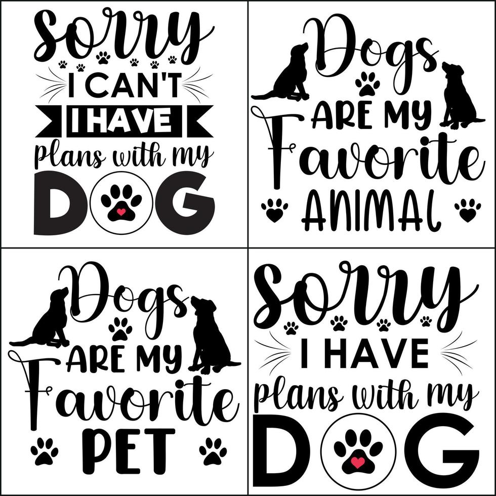 Vector a Set of Dog  SVG Cut file