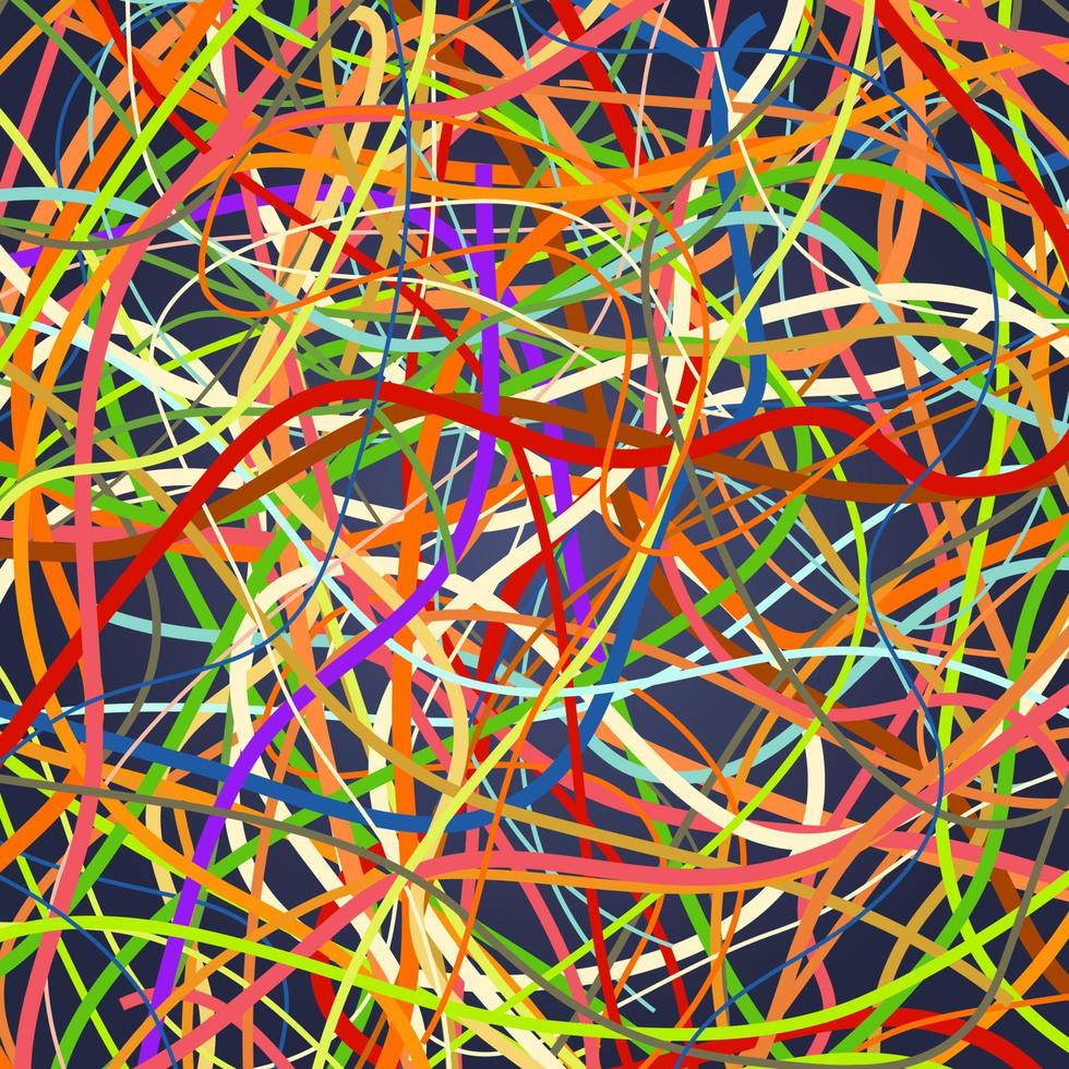 Vector background with moving colorful lines. Bright background of curves lines with a lot of colors.