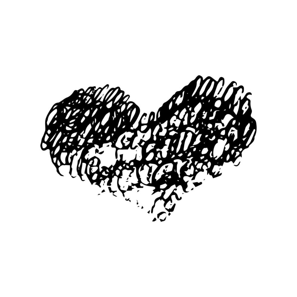Sketch Scribble Heart. Hand drawn Pencil Scribble Hearts. Vector illustration.