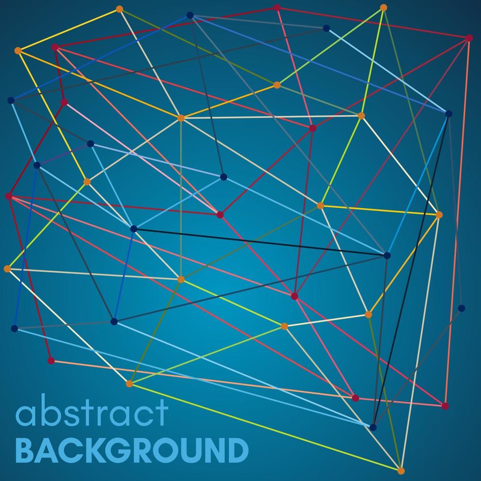 Polygonal background with molecular connection. Molecule and communication background. Geometric background. vector