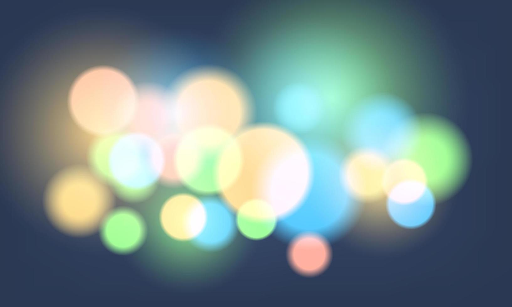 Abstract colorful bokeh background with lights and lens flare. Vector illustration.