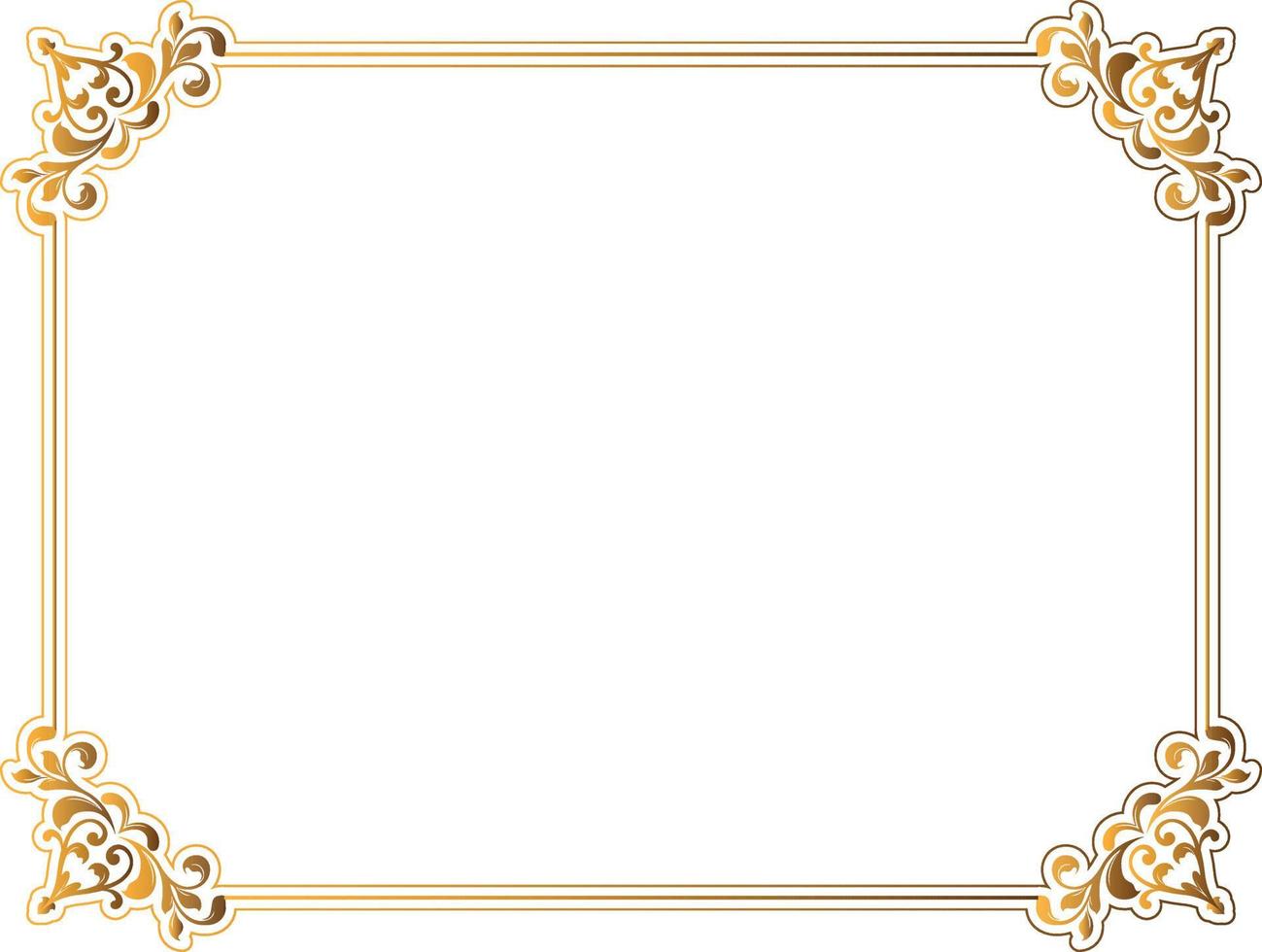 Luxury gradient floral frames design vector