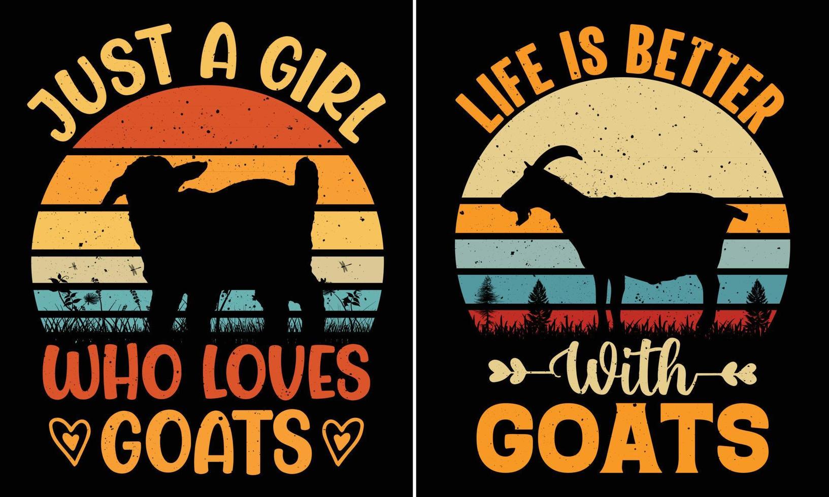 solo una chica que ama las cabras, la vida es mejor con el diseño de camisetas de cabras vector