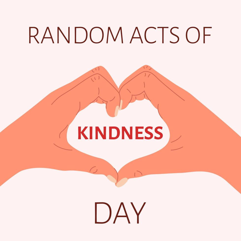 Post template for Random Acts of Kindness Day on february 17th vector