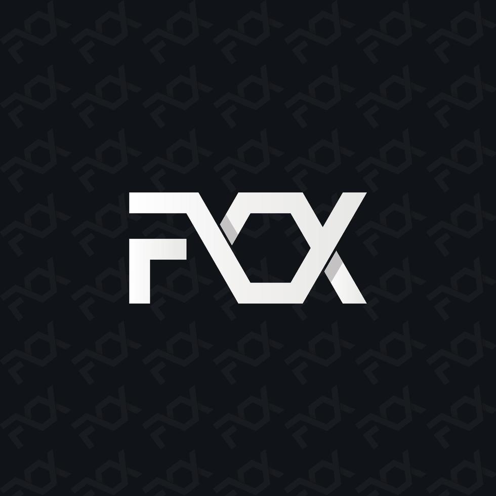 Fox wordmark logo design. vector