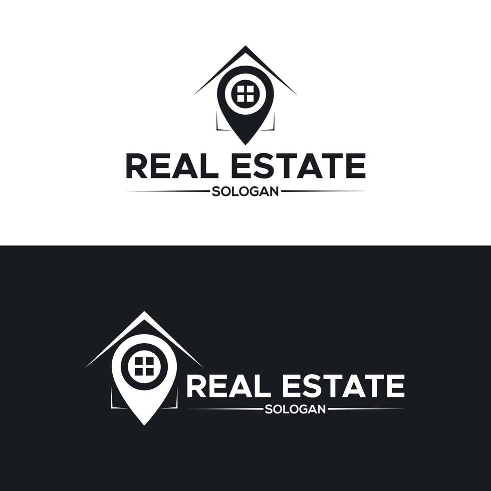 diseño de logotipo inmobiliario moderno. vector