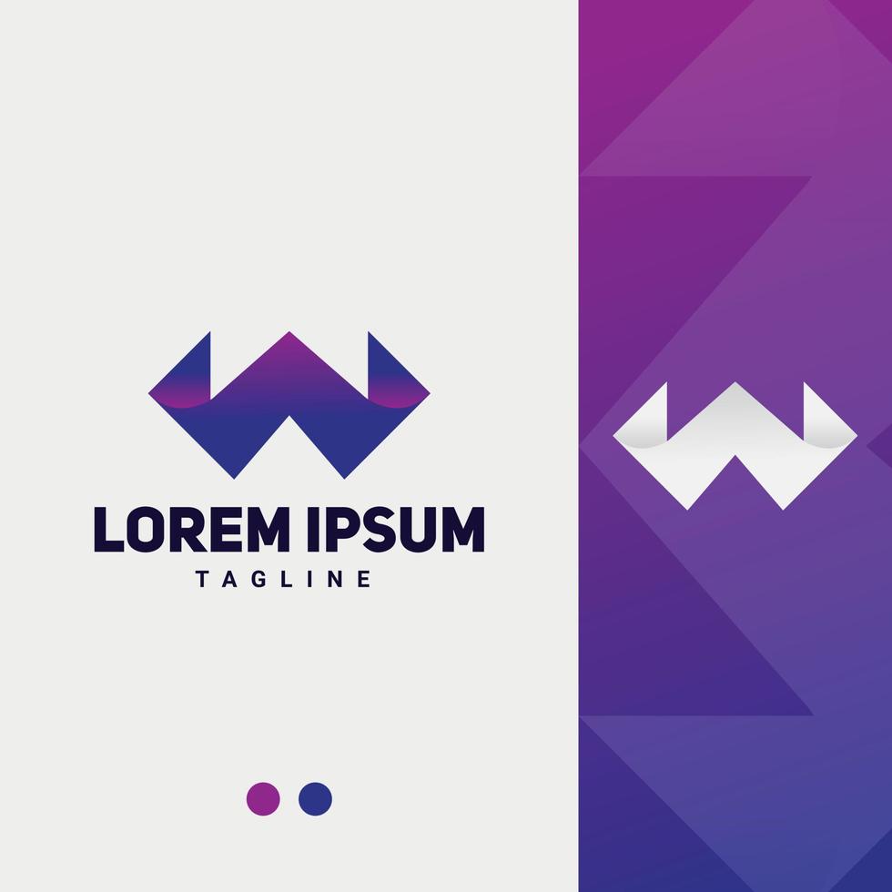 Alphabet W letter logo and icon design. W logo design. vector