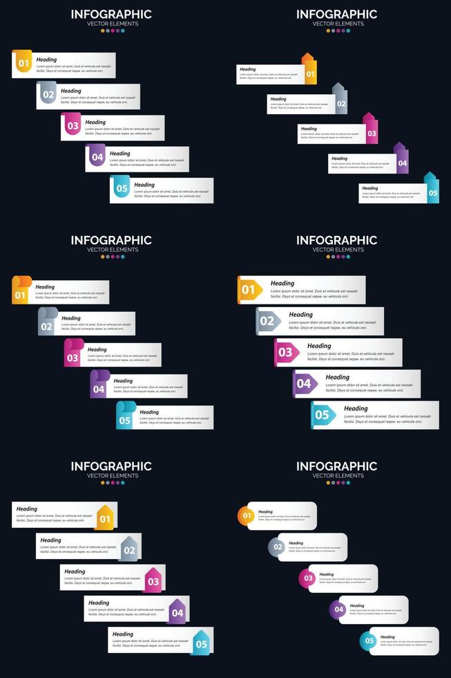 presente sus conceptos de negocio con infografías vectoriales y líneas de tiempo vector