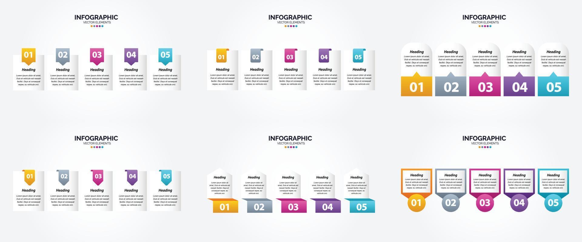 este conjunto de ilustraciones vectoriales es ideal para crear infografías para publicidad. folletos volantes y revistas. vector