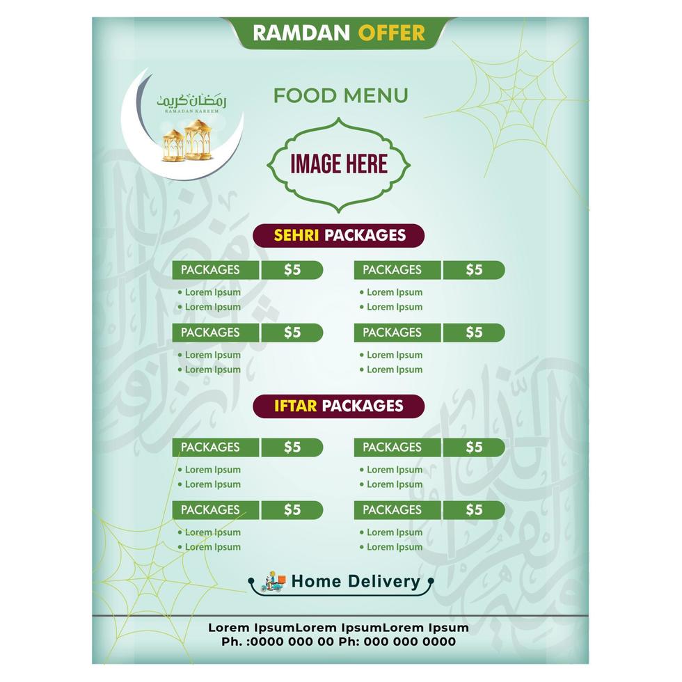 islamic flyer design template vector Ramadan Kareem Flyer. Ramadan Kareem set of posters or invitations design. decorative retro greeting card or invitation layout design