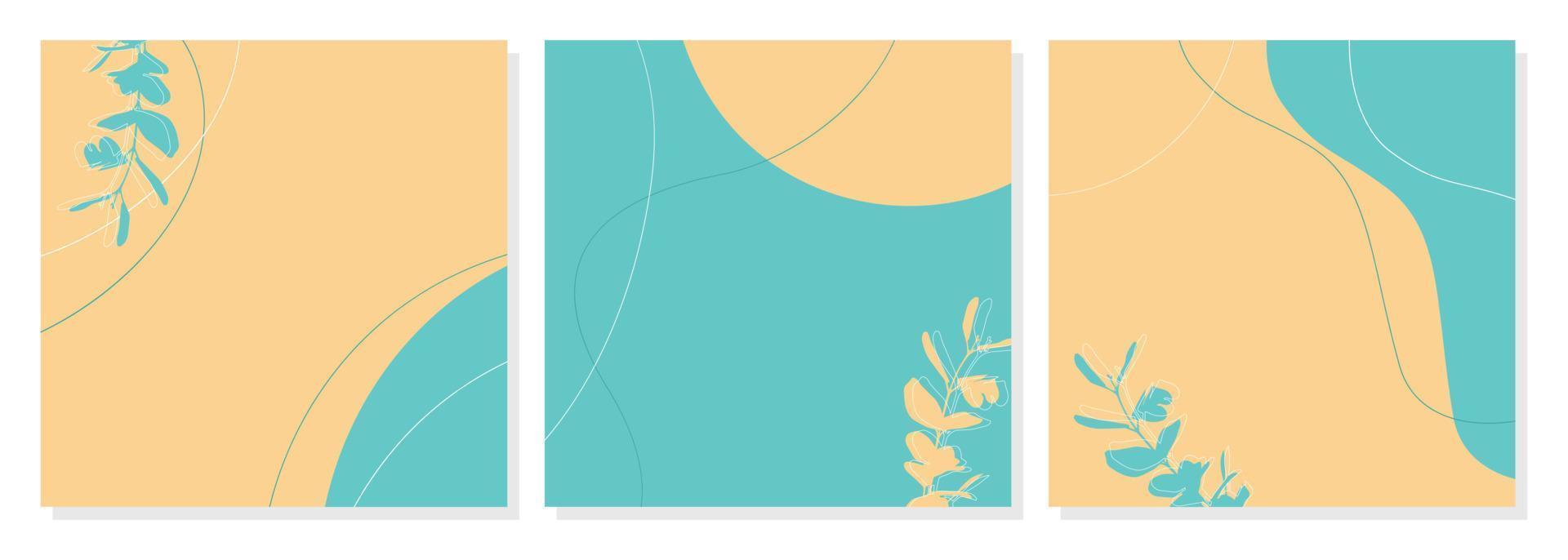 Templates social stories square layout, abstract boho style, banner and advertising design, brochure. vector