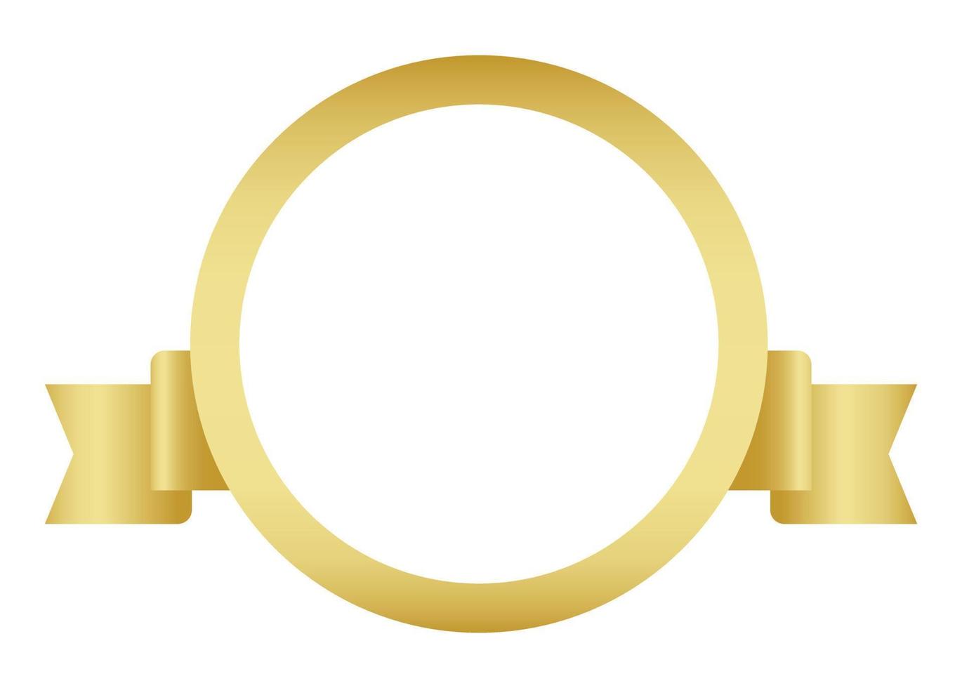gold ribbon, sticker golden ribbon, gold label vector