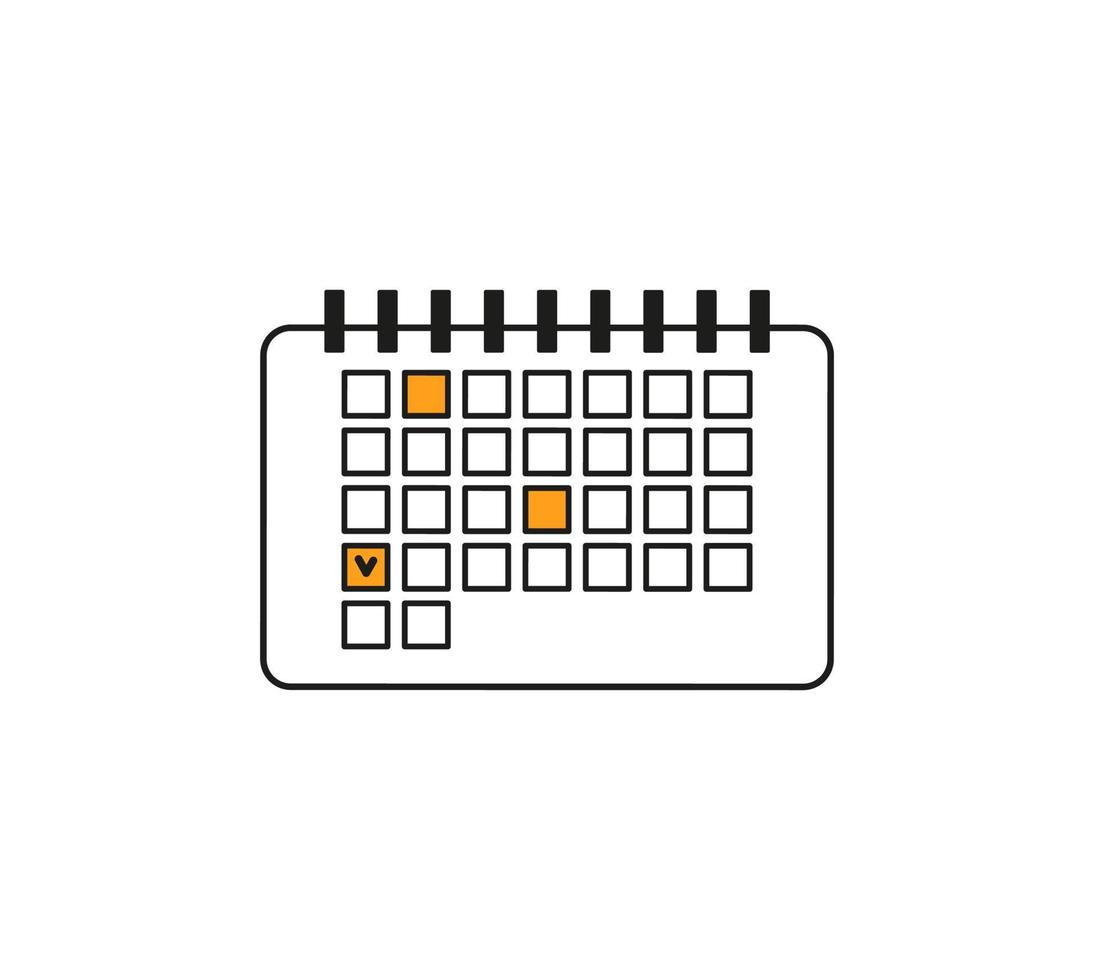 Calendar Icon in trendy flat style isolated on white background. Calendar symbol for your web site design, logo, app, UI. Vector illustration, EPS10.