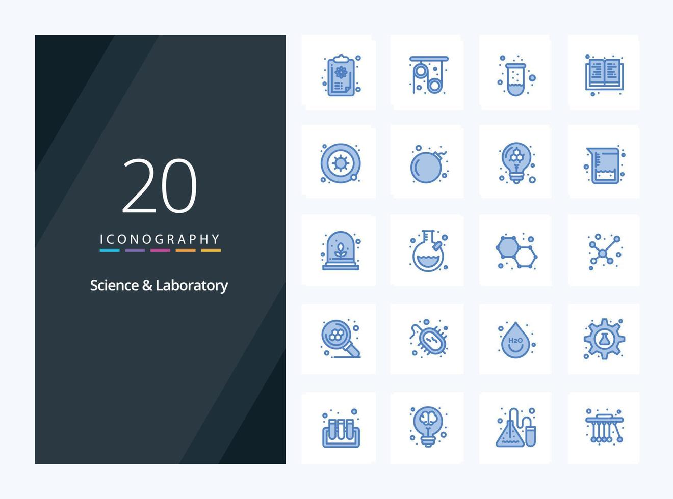 20 Science Blue Color icon for presentation vector